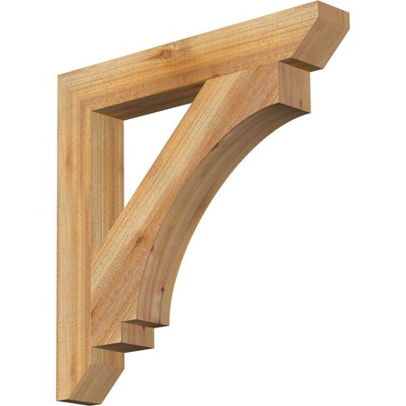 Ekena Millwork Imperial Slat Rough Sawn Bracket, Western Red Cedar, 4"W x 28"D x 28"H BKT04X28X28IMP06RWR
